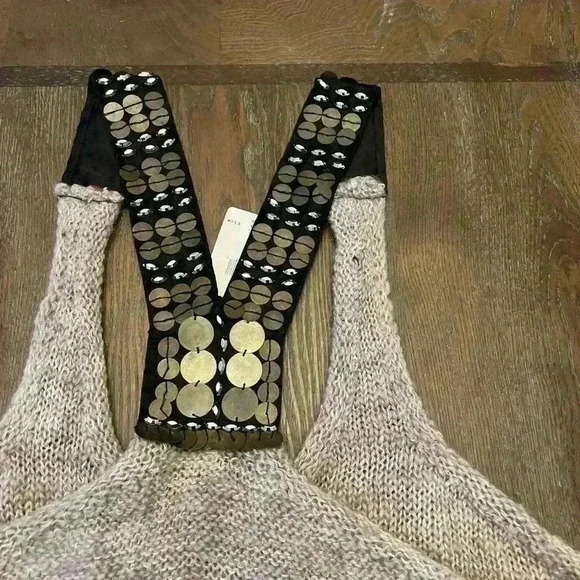 Free People Bronze Sequin Strap Knitted Tank / Tunic - Picture 5 of 6
